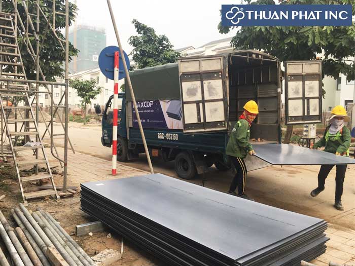 cốp pha nhựa tại dự án Dương Nội 