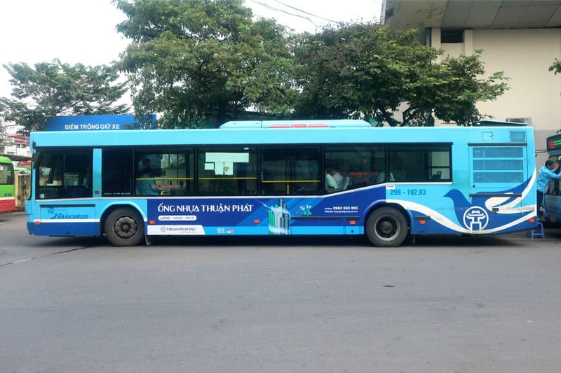 quảng cáo xe bus ống nhựa Thuận Phát