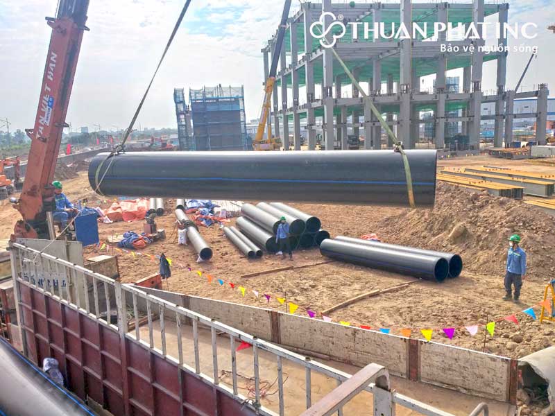 ống HDPE Thuận Phát được vận chuyển tận chân công trình